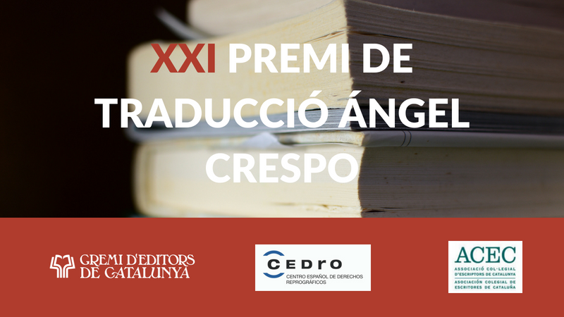 XXI PREMI DE TRADUCCIÓ ÁNGEL CRESPO
